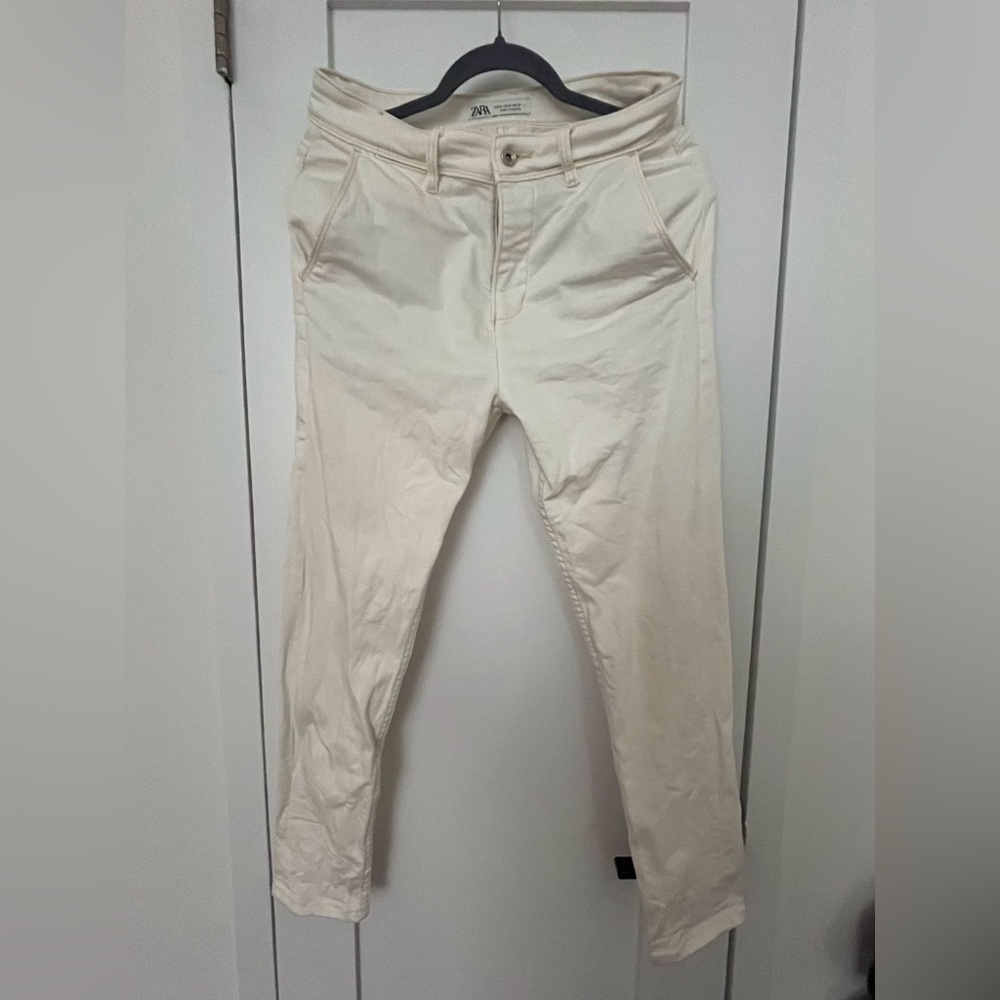 Zara men White denim Pants Size 30